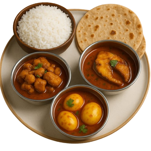 Non Veg Curries, Rice & 2 Rotis (Mon - Fri) - Weekly